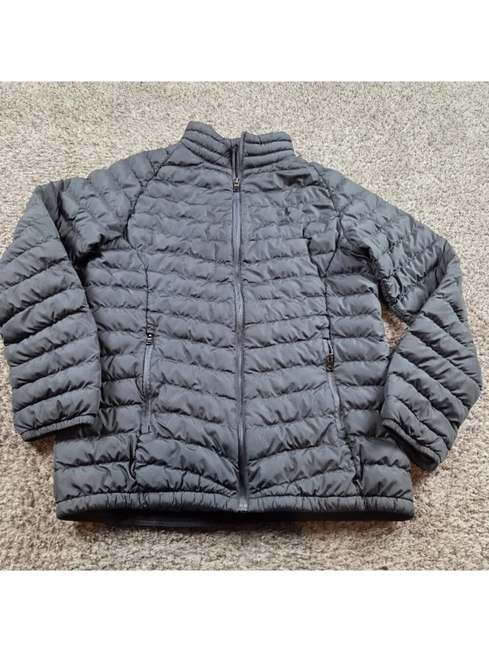 Jordan Jumpman Puffer Jacket Boys XL Gray Full Zip Pockets